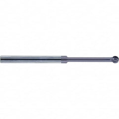 Accupro - 3/16" Diam, 0.16" LOC, 4 Flute Solid Carbide Ball End Mill - nACo Finish, Single End, 3" OAL, 3/16" Shank Diam, Undercutting - Americas Industrial Supply