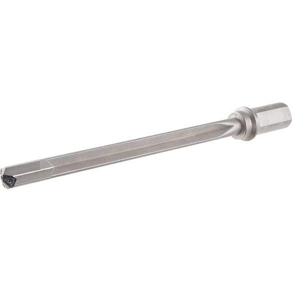 Iscar - 24.74" Max Drill Depth, 25xD, 0.937" Diam, Indexable Insert Drill - 1 Insert, 1-1/4" Shank Diam, Weldon Flat Shank - Americas Industrial Supply