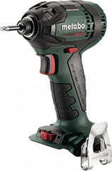 Metabo - 18 Volt, 1/4" Drive, 1,770 Ft/Lb Torque, Cordless Impact Driver - Pistol Grip Handle, 2900 RPM, Bare Tool - Americas Industrial Supply