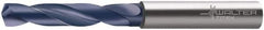 Walter-Titex - 14.8mm 140° Spiral Flute Solid Carbide Screw Machine Drill Bit - TiAlN Finish, Right Hand Cut, 1.749" Flute Length, 5" OAL, Special Type Point, Straight Shank - Americas Industrial Supply