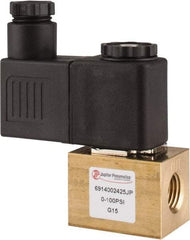 PRO-SOURCE - 1/4", 2/2 Way Square Body Stacking Solenoid Valve - 24 VDC, 0.18 CV Rate, 2.95" High x 2.64" Long - Americas Industrial Supply