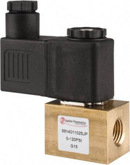 PRO-SOURCE - 1/4", 2/2 Way Square Body Stacking Solenoid Valve - 110 VAC, 0.18 CV Rate, 2.95" High x 2.64" Long - Americas Industrial Supply