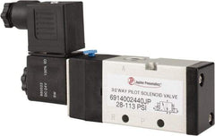 PRO-SOURCE - 1/4", 3/2 Way Single Stacking Solenoid Valve - 24 VDC, 0.98 CV Rate, 2.6" High x 5.12" Long - Americas Industrial Supply
