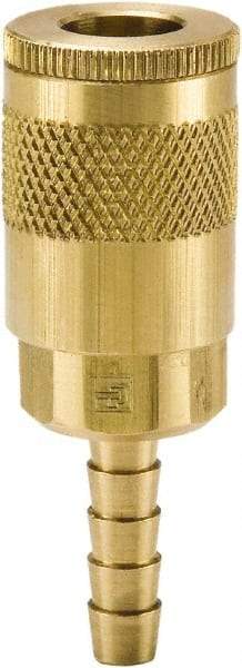 Parker - Hose Barb Tru-Flate Automotive Pneumatic Hose Coupler - Brass, 1/4" Body Diam, 5/16" Hose ID - Americas Industrial Supply