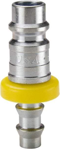 Parker - Push-Lok Hose Barb European High Flow Pneumatic Hose Connector - Steel, 3/8" Body Diam, 1/2" Hose ID - Americas Industrial Supply