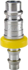 Parker - Push-Lok Hose Barb European High Flow Pneumatic Hose Connector - Steel, 3/8" Body Diam, 1/2" Hose ID - Americas Industrial Supply