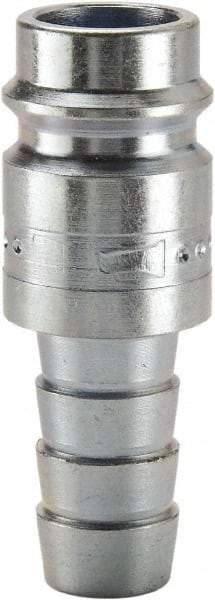 Parker - Hose Barb European High Flow Pneumatic Hose Connector - Steel, 3/8" Body Diam, 3/8" Hose ID - Americas Industrial Supply