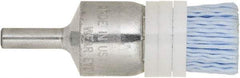 Tanis - 220 Grit, 3/4" Brush Diam, Crimped, End Brush - 1/4" Diam Steel Shank, 10,000 Max RPM - Americas Industrial Supply