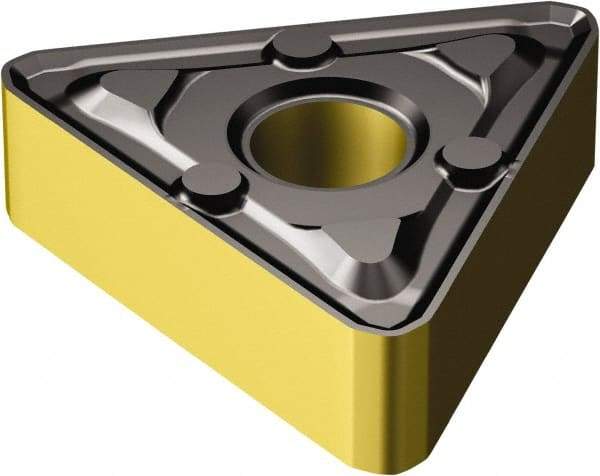 Sandvik Coromant - TNMX333 WM Grade 3225 Carbide Turning Insert - TiCN/AI2O3/TiN Finish, 60° Triangle, 3/8" Inscr Circle, 3/16" Thick, 3/64" Corner Radius - Americas Industrial Supply