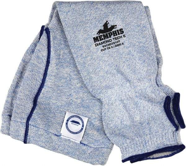 MCR Safety - Size Universal, Blue Dyneema Cut Resistant Sleeve - 18" Long Sleeve, Elastic Opening at Both Ends, Made with Thumb Hole - Americas Industrial Supply