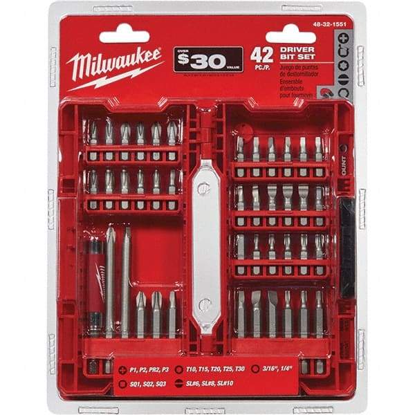 Milwaukee Tool - Power & Impact Screwdriver Bit Sets Point Type: Assorted Bit Type: Driver - Americas Industrial Supply