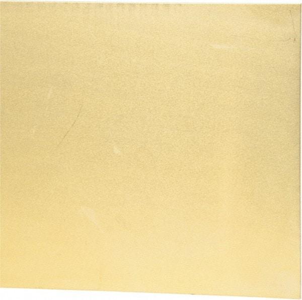 Alinabal - 2 Ft. Long x 8 Inch Wide x 0.016 Inch Thick, Shim Sheet Stock - Laminated Brass, 0.003 Inch Lamination Thickness - Americas Industrial Supply