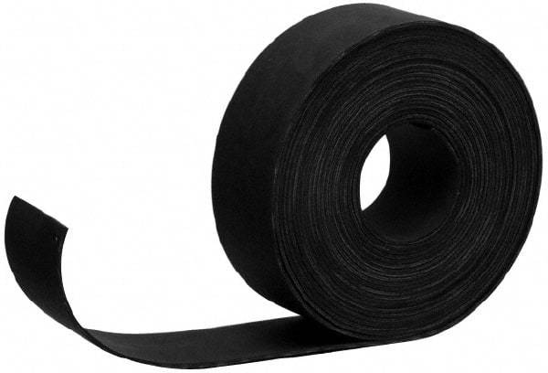 Made in USA - 1/32" Thick x 36" Wide Black Neoprene Rubber Roll - Cut to Length, Adhesive Back, 40 Shore A Durometer, 1,000 psi Tensile Strength, -20°F to 170°F - Americas Industrial Supply