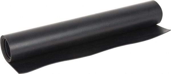 Made in USA - 24" Long, 12" Wide, Nylon-Reinforced Neoprene Rubber Foam Sheet - 65 to 75 Durometer, Black, -40 to 220°F, 1,100 psi Tensile Strength, Stock Length - Americas Industrial Supply