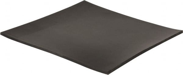 Made in USA - 12" Long, 12" Wide, Neoprene Spring Blend Rubber Foam Sheet - 65 to 75 Durometer, Black, -20 to 170°F, 1,000 psi Tensile Strength, Stock Length - Americas Industrial Supply
