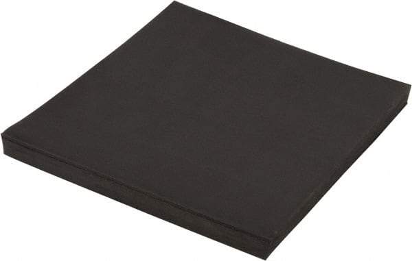 Made in USA - 12" Long, 12" Wide, Neoprene Spring Blend Rubber Foam Sheet - 65 to 75 Durometer, Black, -20 to 170°F, 1,000 psi Tensile Strength, Stock Length - Americas Industrial Supply