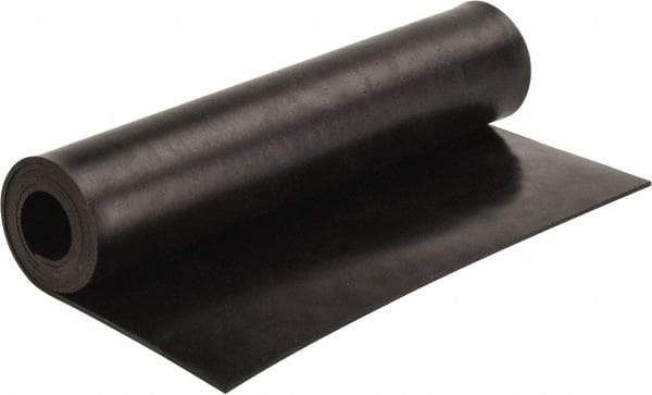 Made in USA - 36" Long, 12" Wide, Neoprene Spring Blend Rubber Foam Sheet - 65 to 75 Durometer, Black, -20 to 170°F, 1,000 psi Tensile Strength, Stock Length - Americas Industrial Supply