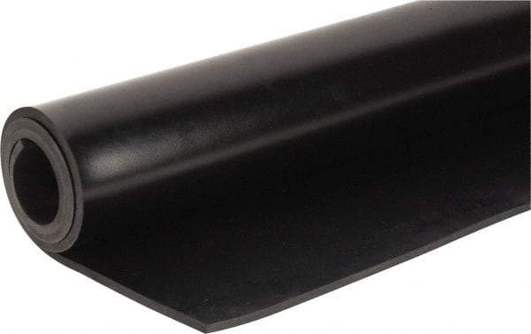 Made in USA - 36" Long, 24" Wide, Neoprene Spring Blend Rubber Foam Sheet - 65 to 75 Durometer, Black, -20 to 170°F, 1,000 psi Tensile Strength, Stock Length - Americas Industrial Supply