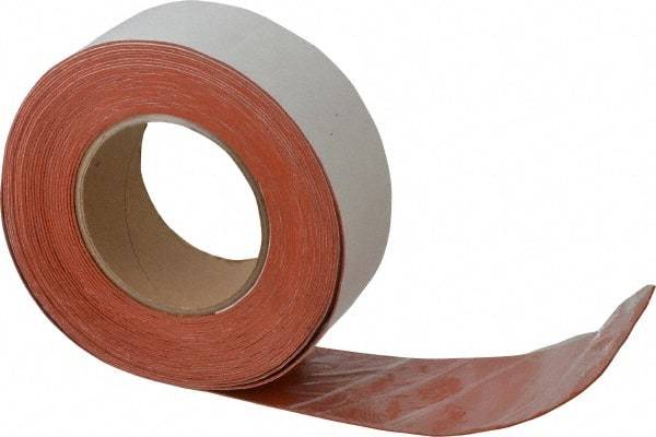 Made in USA - 1/32" Thick x 2" Wide x 30' Long Red Silicone Rubber Roll - Stock Length, Adhesive Back, 69 Lb/Cu Ft Density, 650 psi Tensile Strength, -100°F to 500°F - Americas Industrial Supply