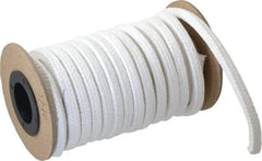 Made in USA - 1/4" x 9' Spool Length, PTFE/Sanitary Compression Packing - 1,000 Max psi, 500° F Max, White - Americas Industrial Supply