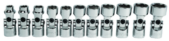 11 Piece - 3/8' Drive - 6 Point - Metric Flex Socket Set - Americas Industrial Supply