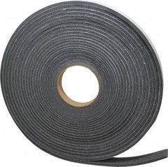 Made in USA - 1/4" Thick x 1" Wide x 50' Long Gray Open Cell Polyurethane Foam Rubber Roll - Stock Length, Adhesive Back, 1.8 to 2.2 Lb/Cu Ft Density, -20°F to 160°F - Americas Industrial Supply