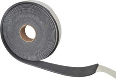 Made in USA - 3/8" Thick x 2" Wide x 50' Long Gray Open Cell Polyurethane Foam Rubber Roll - Stock Length, Adhesive Back, 1.8 to 2.2 Lb/Cu Ft Density, -20°F to 160°F - Americas Industrial Supply