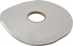 Made in USA - 1/8" Thick x 1/2" Wide x 75' Long Gray Closed Cell PVC Foam Rubber Roll - Stock Length, Adhesive Back, 8 Lb/Cu Ft Density, -20°F to 130°F - Americas Industrial Supply
