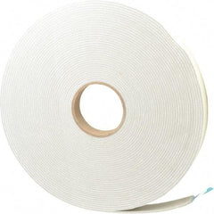 Made in USA - 1/8" Thick x 1" Wide x 75' Long Gray Closed Cell PVC Foam Rubber Roll - Stock Length, Adhesive Back, 8 Lb/Cu Ft Density, -20°F to 130°F - Americas Industrial Supply