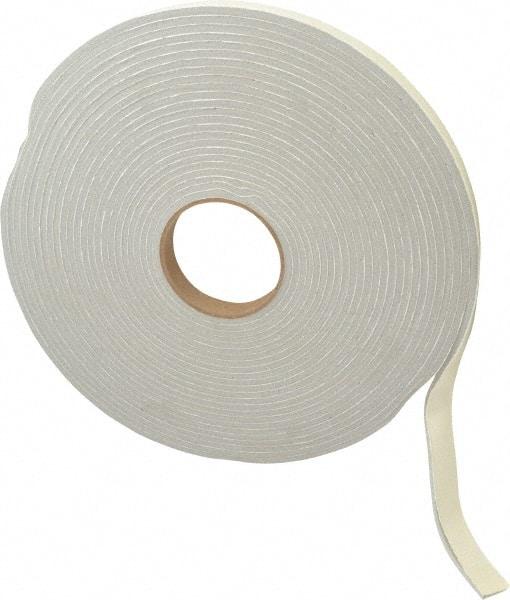 Made in USA - 3/16" Thick x 3/4" Wide x 30' Long Gray Closed Cell PVC Foam Rubber Roll - Stock Length, Adhesive Back, 8 Lb/Cu Ft Density, -20°F to 130°F - Americas Industrial Supply