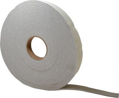 Made in USA - 3/16" Thick x 1" Wide x 30' Long Gray Closed Cell PVC Foam Rubber Roll - Stock Length, Adhesive Back, 8 Lb/Cu Ft Density, -20°F to 130°F - Americas Industrial Supply