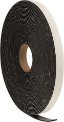 Made in USA - 75' x 3/4" x 1/8" Black PVC Foam Roll - Americas Industrial Supply