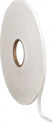 Made in USA - 50' x 3/8" x 3/16" White Polyethylene Foam Roll - Americas Industrial Supply