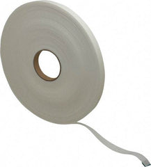 Made in USA - 1/8" Thick x 3/4" Wide x 75' Long White Closed Cell Polyethylene Foam Rubber Roll - Stock Length, Adhesive Back, 2 Lb/Cu Ft Density, -20°F to 170°F - Americas Industrial Supply