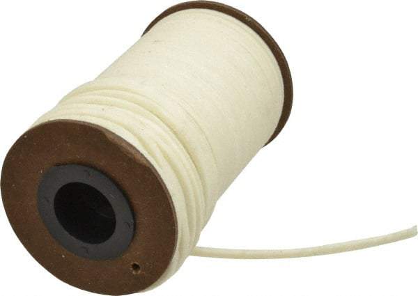 Made in USA - 1/8" x 85' Spool Length, PTFE/Synthetic Fiber Compression Packing - 1,500 Max psi, -80 to 450° F, White - Americas Industrial Supply