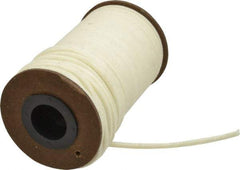 Made in USA - 1/8" x 85' Spool Length, PTFE/Synthetic Fiber Compression Packing - 1,500 Max psi, -80 to 450° F, White - Americas Industrial Supply