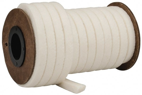 Made in USA - 5/16" x 17.6' Spool Length, PTFE/Synthetic Fiber Compression Packing - Americas Industrial Supply