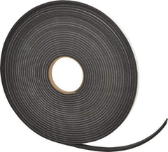 Made in USA - 3/16" Thick x 1/2" Wide x 50' Long Black Closed Cell Neoprene-Blend Spring Rubber Roll - Stock Length, Adhesive Back, 8 to 11 Lb/Cu Ft Density, -40°F to 158°F - Americas Industrial Supply