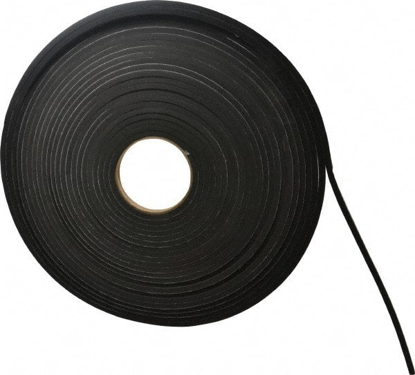 Made in USA - 50' x 1/2" x 1/4" Black Neoprene-Blend Spring Roll - Americas Industrial Supply