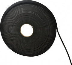 Made in USA - 50' x 1/2" x 1/4" Black Neoprene-Blend Spring Roll - Americas Industrial Supply
