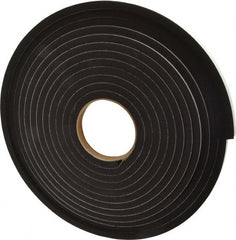 Made in USA - 25' x 1/2" x 3/8" Black Neoprene-Blend Spring Roll - Americas Industrial Supply