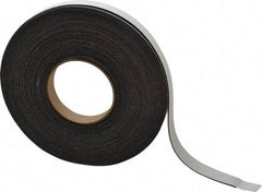 Made in USA - 1/16" Thick x 3/4" Wide x 50' Long Black Closed Cell Neoprene-Blend Spring Rubber Roll - Stock Length, Adhesive Back, 8 to 11 Lb/Cu Ft Density, -40°F to 158°F - Americas Industrial Supply