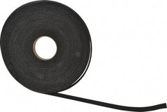 Made in USA - 3/16" Thick x 3/4" Wide x 50' Long Black Closed Cell Neoprene-Blend Spring Rubber Roll - Stock Length, Adhesive Back, 8 to 11 Lb/Cu Ft Density, -40°F to 158°F - Americas Industrial Supply