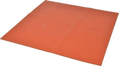Made in USA - 12" Long, 12" Wide, Silicone Foam Rubber Foam Sheet - Orange-Red, -103 to 450°F, Plain Backing, Stock Length - Americas Industrial Supply