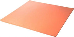 Made in USA - 12" Long, 12" Wide, Silicone Foam Rubber Foam Sheet - Orange-Red, -103 to 450°F, Plain Backing, Stock Length - Americas Industrial Supply