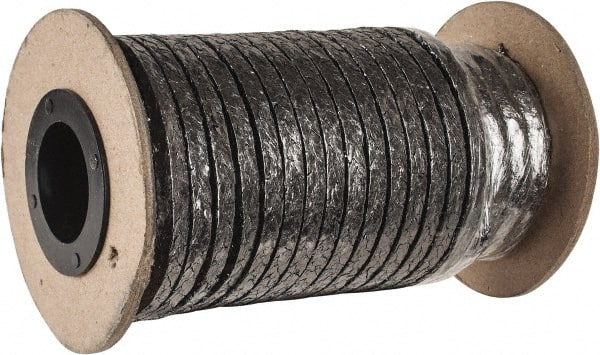 Made in USA - 3/16" x 30' Spool Length, Carbon Fiber Compression Packing - Americas Industrial Supply