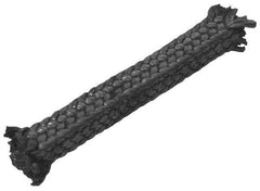 Made in USA - 1/4" x 57' Spool Length, Carbon Fiber Compression Packing - 3,500 Max psi, -450 to 1200° F, Dark Gray - Americas Industrial Supply