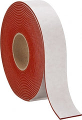 Made in USA - 30' x 2" x 3/32" Tan-Orange Silicone Foam Roll - Americas Industrial Supply