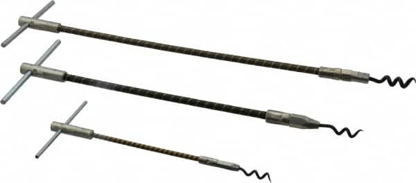 Made in USA - 3 Piece Flexible Shaft Packing Tool Set - Contains 6-1/2, 10-1/2 & 15" Tools - Americas Industrial Supply