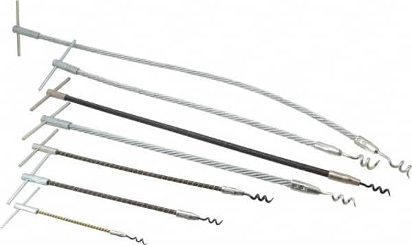 Made in USA - 7 Piece Flexible Shaft Packing Tool Set - Contains 6-1/2, 10-1/2, 15, 18, 22 & 30" Tools - Americas Industrial Supply